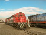 FXE SD40-2 and a Super 7 Locomotives in the yard